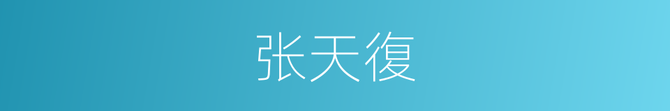 张天復的同義詞