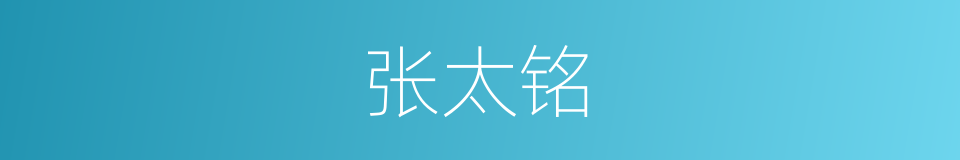 张太铭的同义词