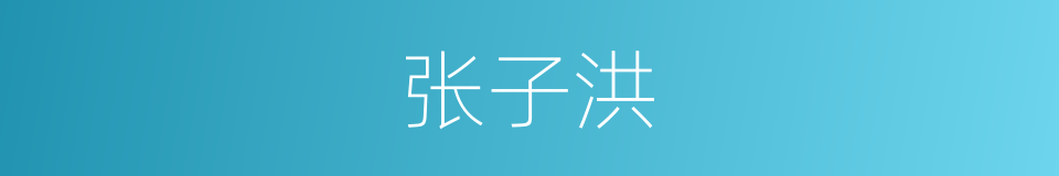 张子洪的同义词