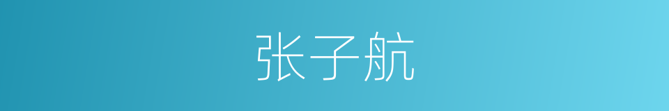 张子航的同义词