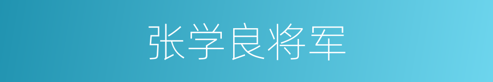 张学良将军的同义词