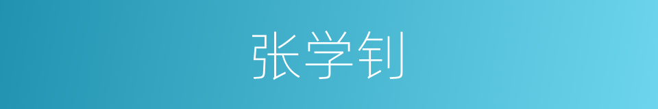张学钊的同义词