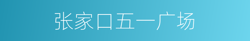 张家口五一广场的同义词