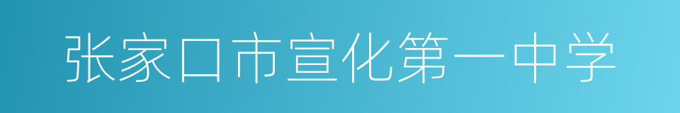 张家口市宣化第一中学的同义词