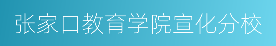 张家口教育学院宣化分校的同义词