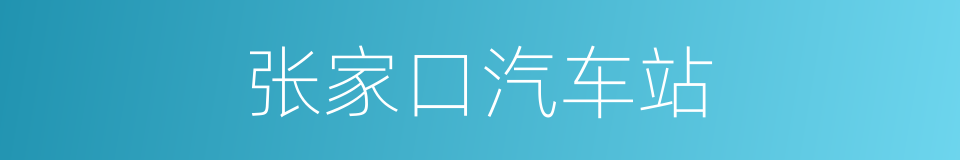张家口汽车站的同义词