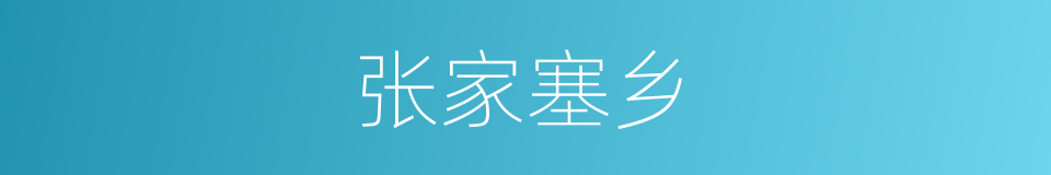 张家塞乡的同义词
