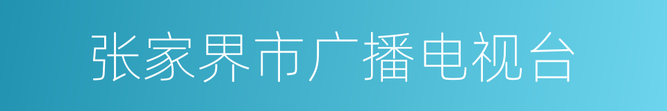 张家界市广播电视台的同义词