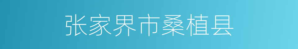张家界市桑植县的同义词