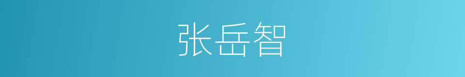 张岳智的同义词