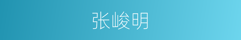 张峻明的同义词