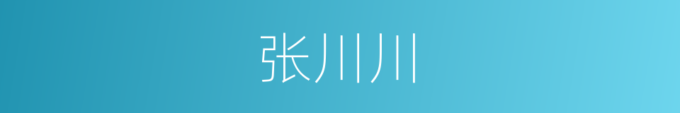 张川川的同义词