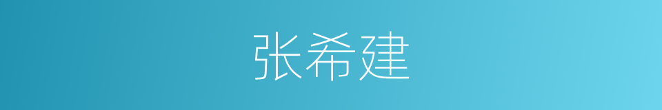 张希建的同义词