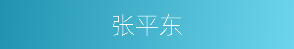 张平东的同义词