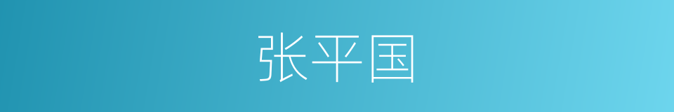 张平国的同义词