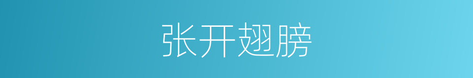 张开翅膀的同义词