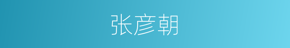 张彦朝的同义词