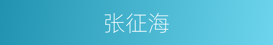 张征海的同义词