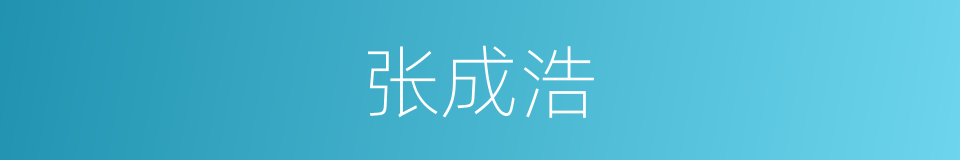 张成浩的同义词