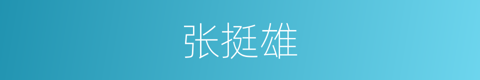 张挺雄的同义词