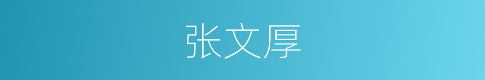 张文厚的同义词