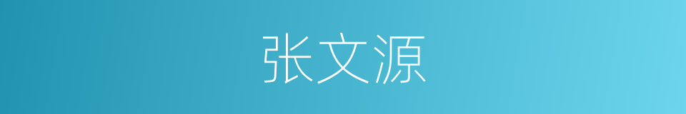 张文源的同义词