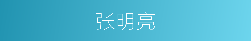 张明亮的同义词