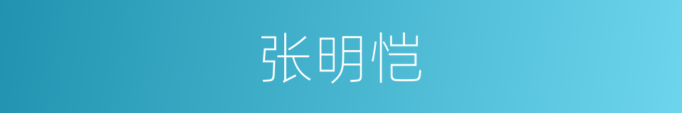 张明恺的同义词