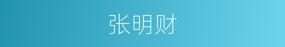 张明财的同义词