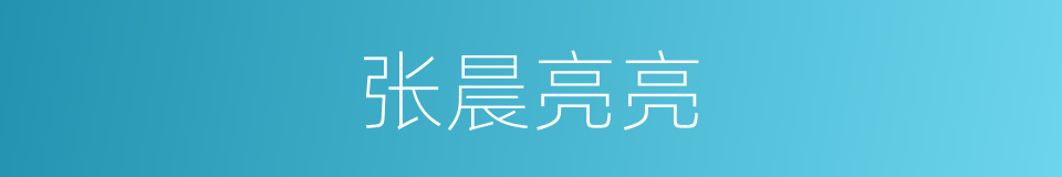 张晨亮亮的同义词
