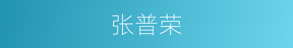 张普荣的同义词