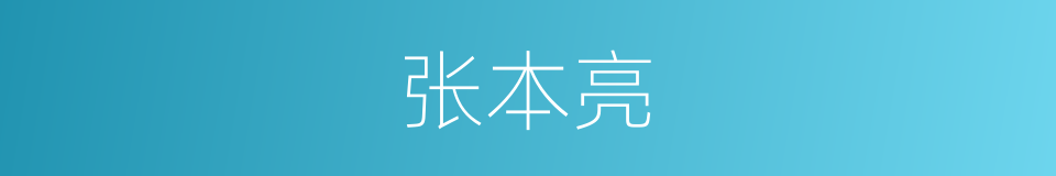 张本亮的同义词