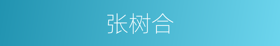 张树合的同义词