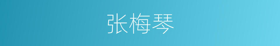 张梅琴的同义词
