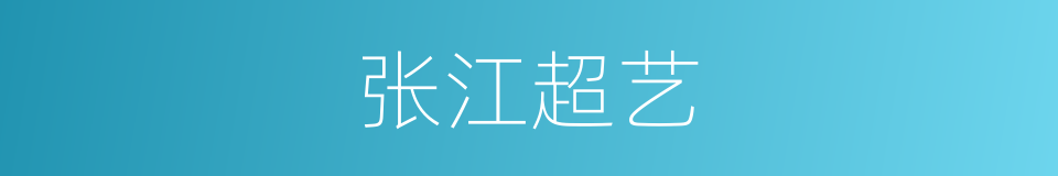 张江超艺的同义词