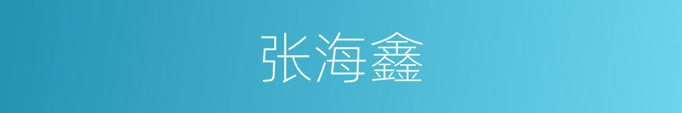 张海鑫的同义词