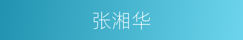 张湘华的同义词
