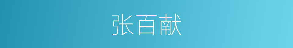 张百献的同义词