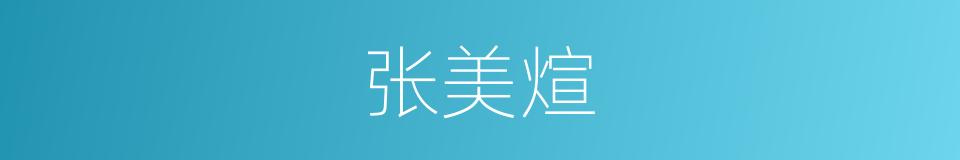 张美煊的同义词