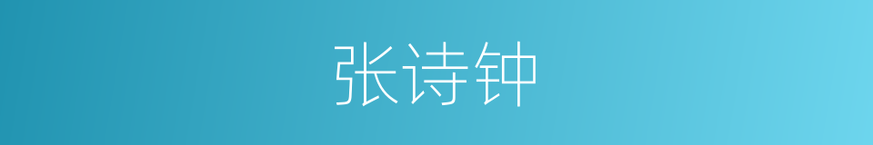 张诗钟的同义词