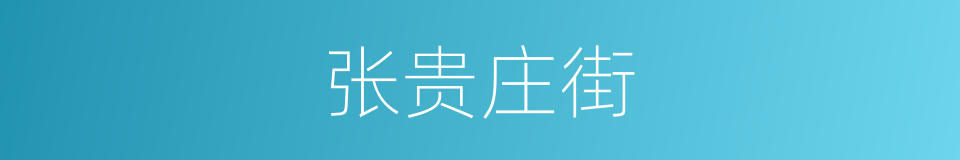 张贵庄街的同义词