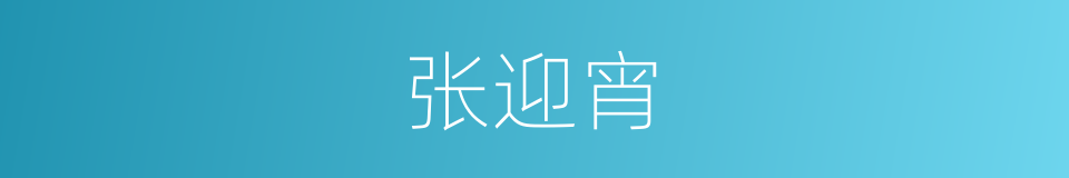 张迎宵的同义词