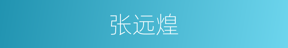张远煌的同义词