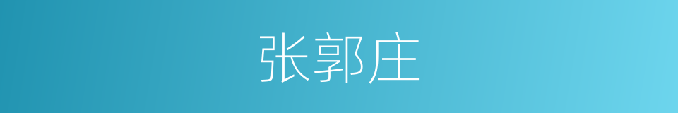 张郭庄的同义词