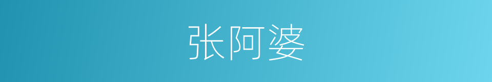张阿婆的同义词