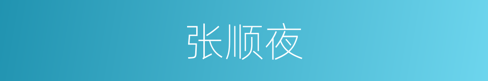 张顺夜的同义词