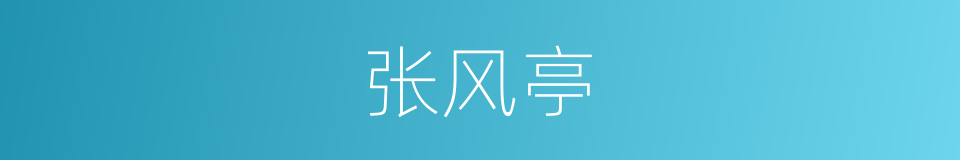 张风亭的同义词
