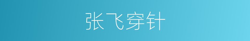 张飞穿针的意思