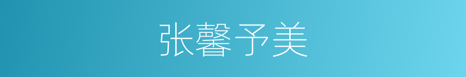 张馨予美的同义词
