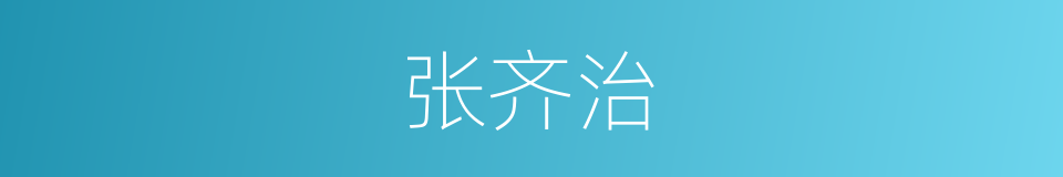 张齐治的同义词
